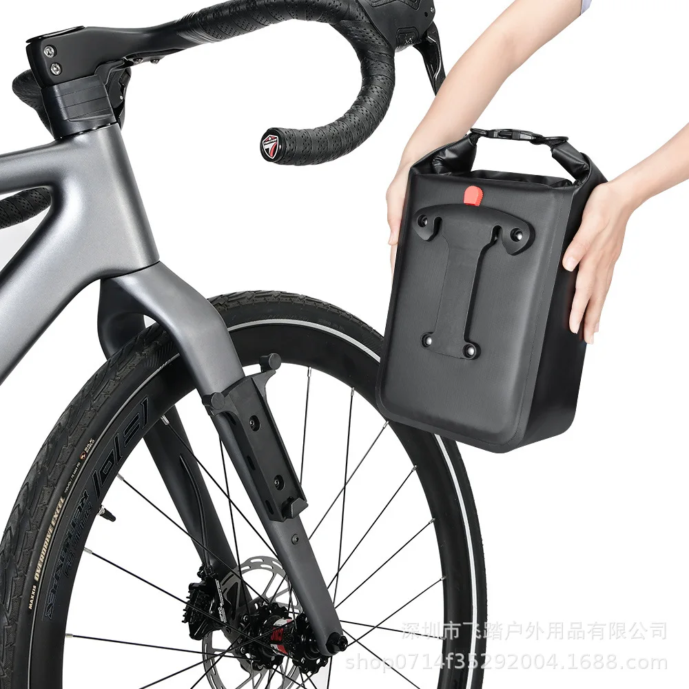 

10L Fully Waterproof Bike Front Fork Bag - Quick-Release Commuter Pouch
