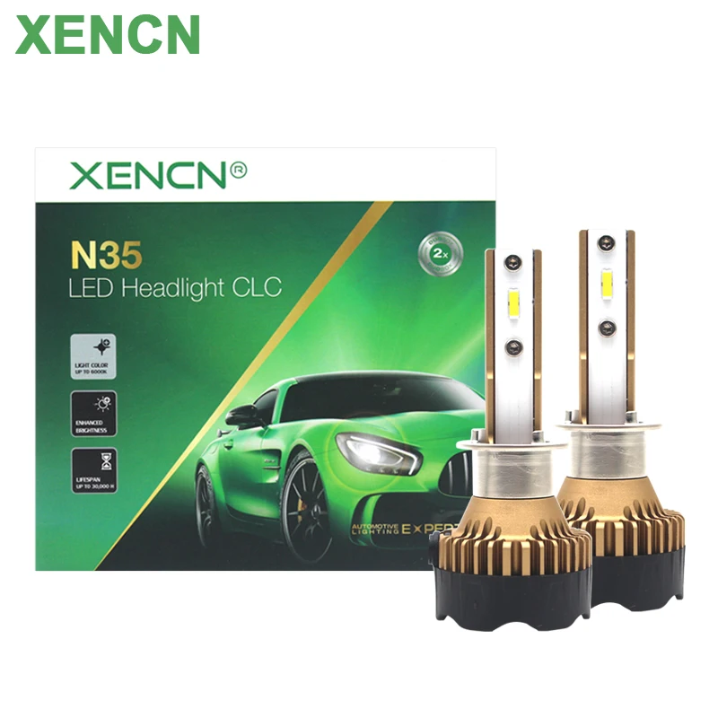 XENCN LED H1 Car Headlight Canbus 260W 80000LM 6000K Cold White Light 12V P14.5s Ultra Durable LED Bulb Auto Fog Lamps, Pair