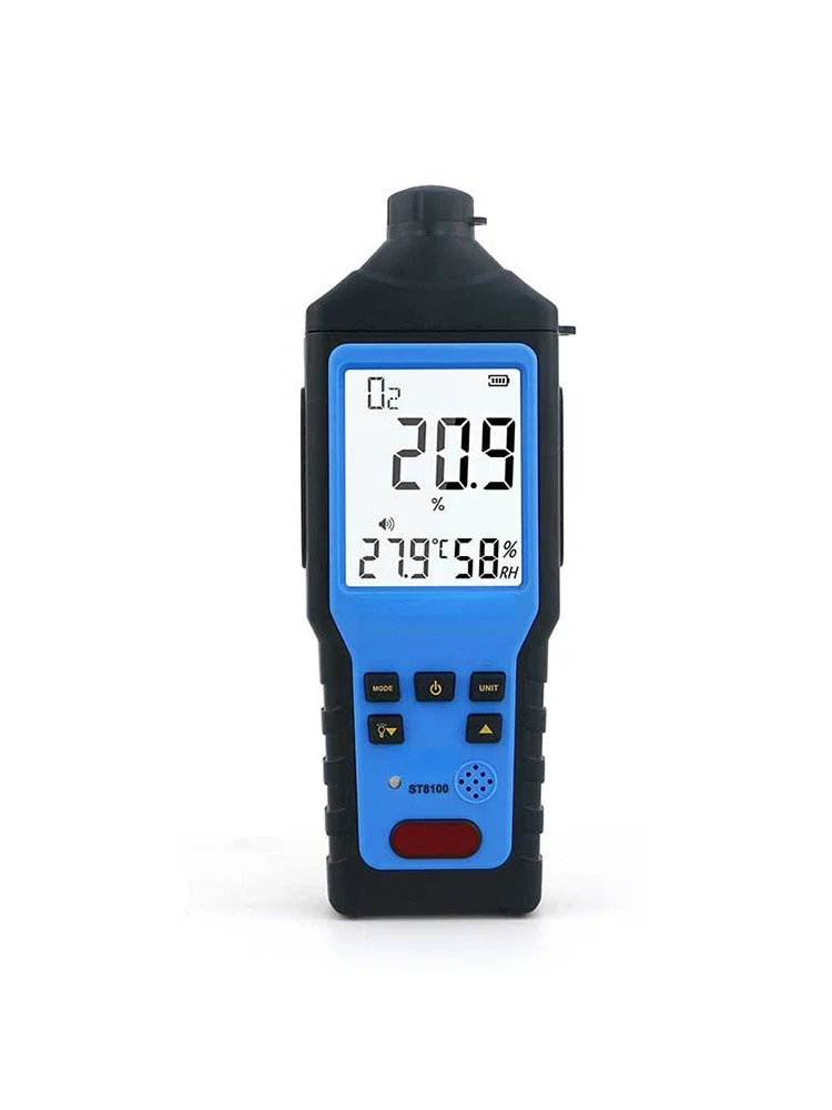 St8100 Oxygen Detector Portable Industrial Air Oxygen Content O2 Concentration Tester Alarm