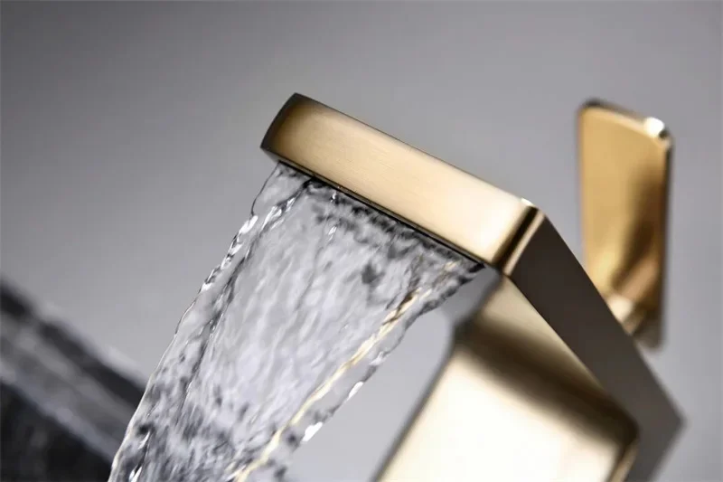 حوض تحت الطاولة صنبور ساخن وبارد، حوض غسيل بفتحة واحدة، شلال مربع لاسكين، صنبور 30665 #4