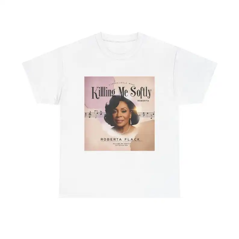 Vintage Music Tees, Roberta Flack 'Killing Me Softly' Unisex Cotton Tee, Music Lover Gift, Retro Graphic Celebration Shirt