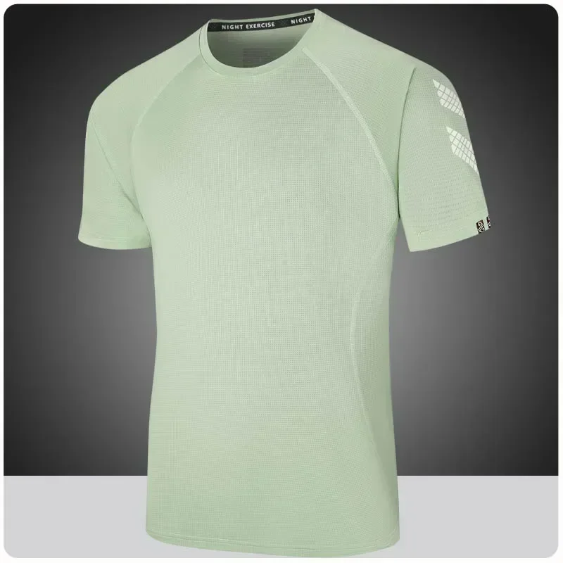 

Pop Plus Size 8XL 9XL Ice Silk Sport T Shirt Men Top Tees Summer Streetwear Short Sleeves Casual Gym Jogging Running Tshirt Clot