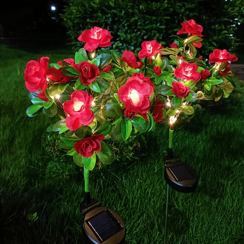 أضواء زهرة الأزاليا تعمل بالطاقة الشمسية، أضواء الحديقة الشمسية في الهواء الطلق لتزيين الحديقة الشمسية في الهواء الطلق ضوء الحديقة