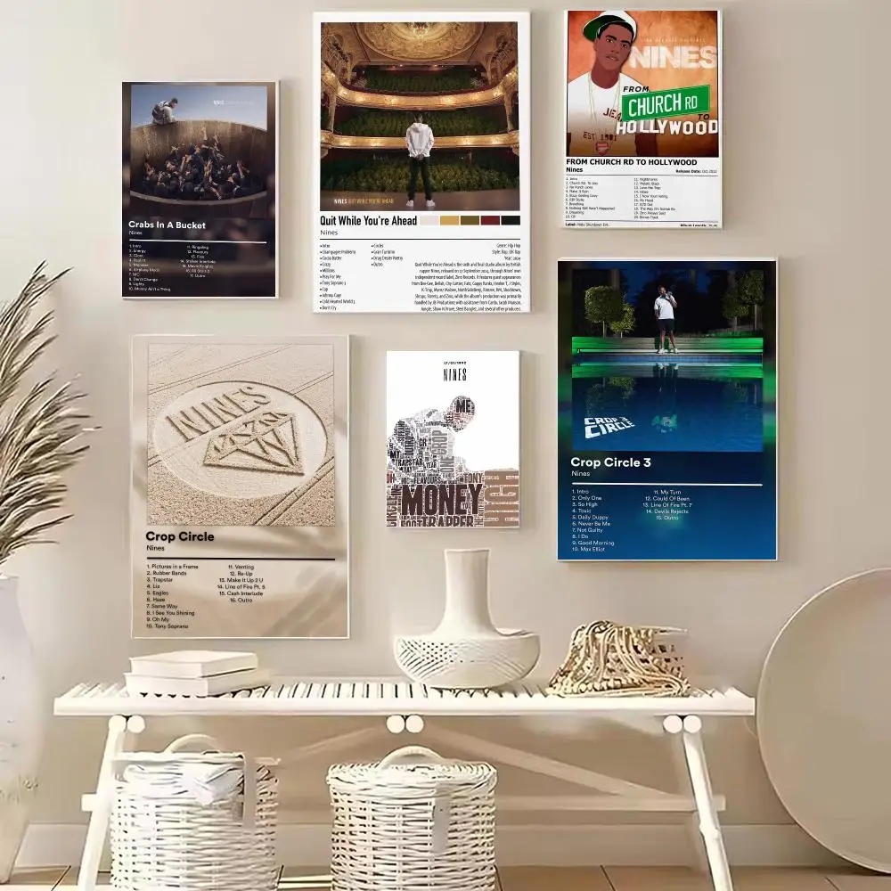 Rapper N-Nines Album Poster PP Wall Decor Posters Celebrity Art Prints Aesthetic Wall Art Bedroom Office Home Gift