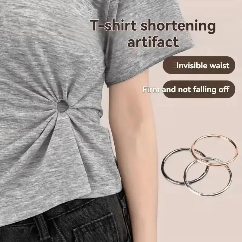 3 Stück Verstellbare Kleidungsschnallen - Saum- und Manschettenklammer, kein Nähen von T-Shirts, Hemden, Kleidern erforderlich - Langlebige Dekorationsschnalle – Detail 3