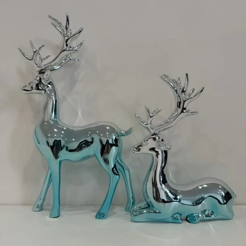 Deer ornaments, Nordic light luxury home decor living room TV cabinet, wine cabinet, entryway desktop crafts