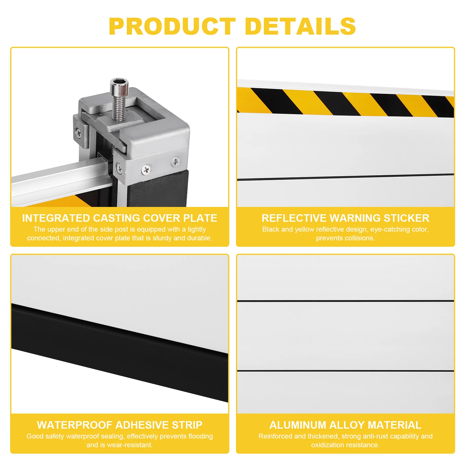 Aluminum Flood Protection Barrier 48.03x23.62in Flood Barrier Unit Module Flood Protection Baffle for Garage Door Home Basement