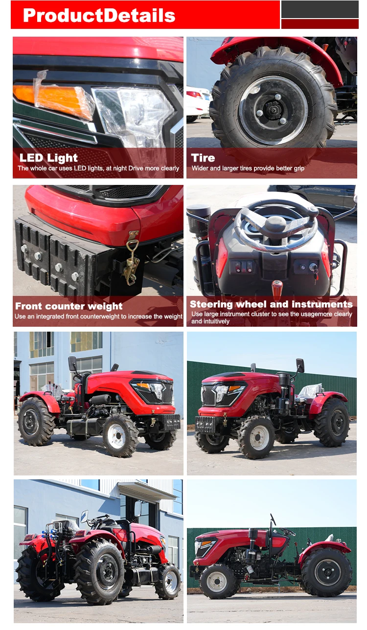 60 PS Traktor CE Euro Stufe V Mehrzweck-Landwirtschaftstraktor für Landwirtschaftliche Arbeiten Weltweiter Versand – Detail 4