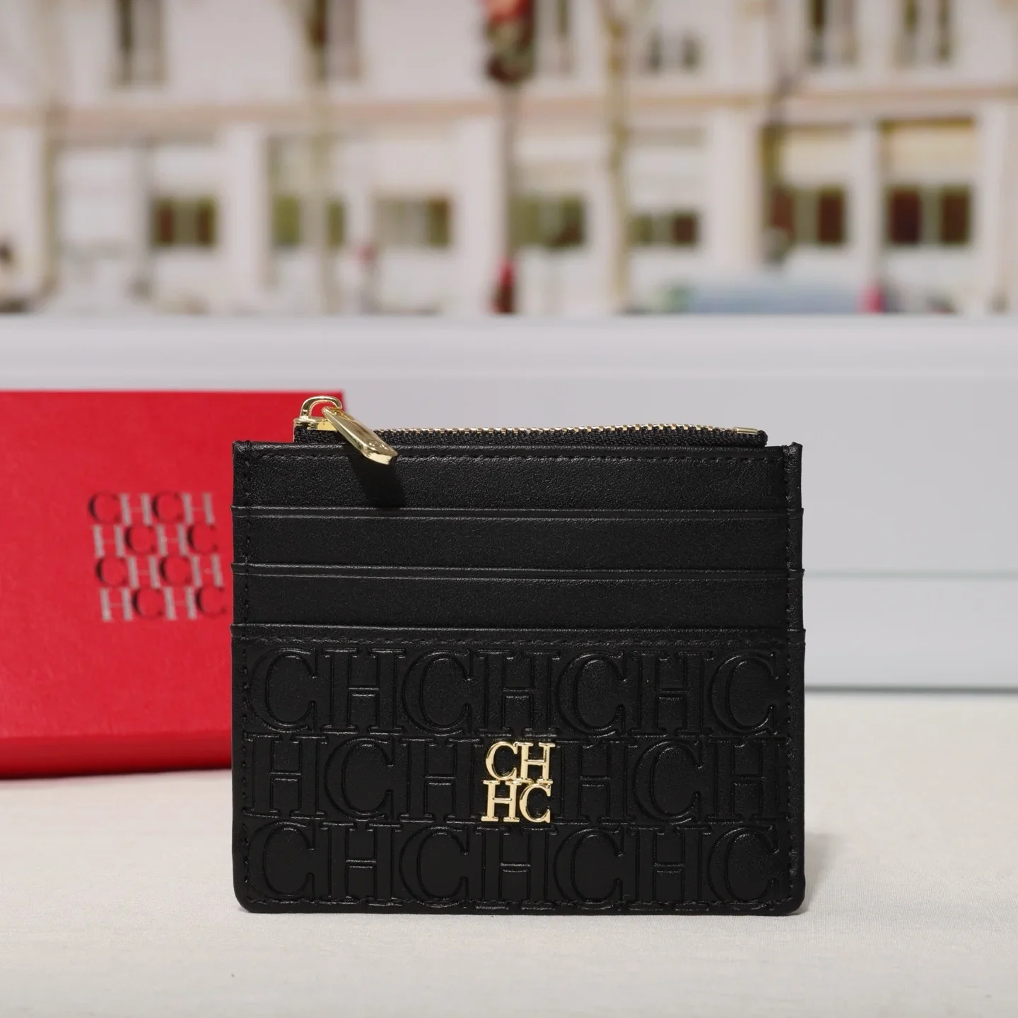CH Portable Women's Wallet Exquisite Urine Decoration Durable and Elegant Brand Design Letter Decoration Zipper Card Bag