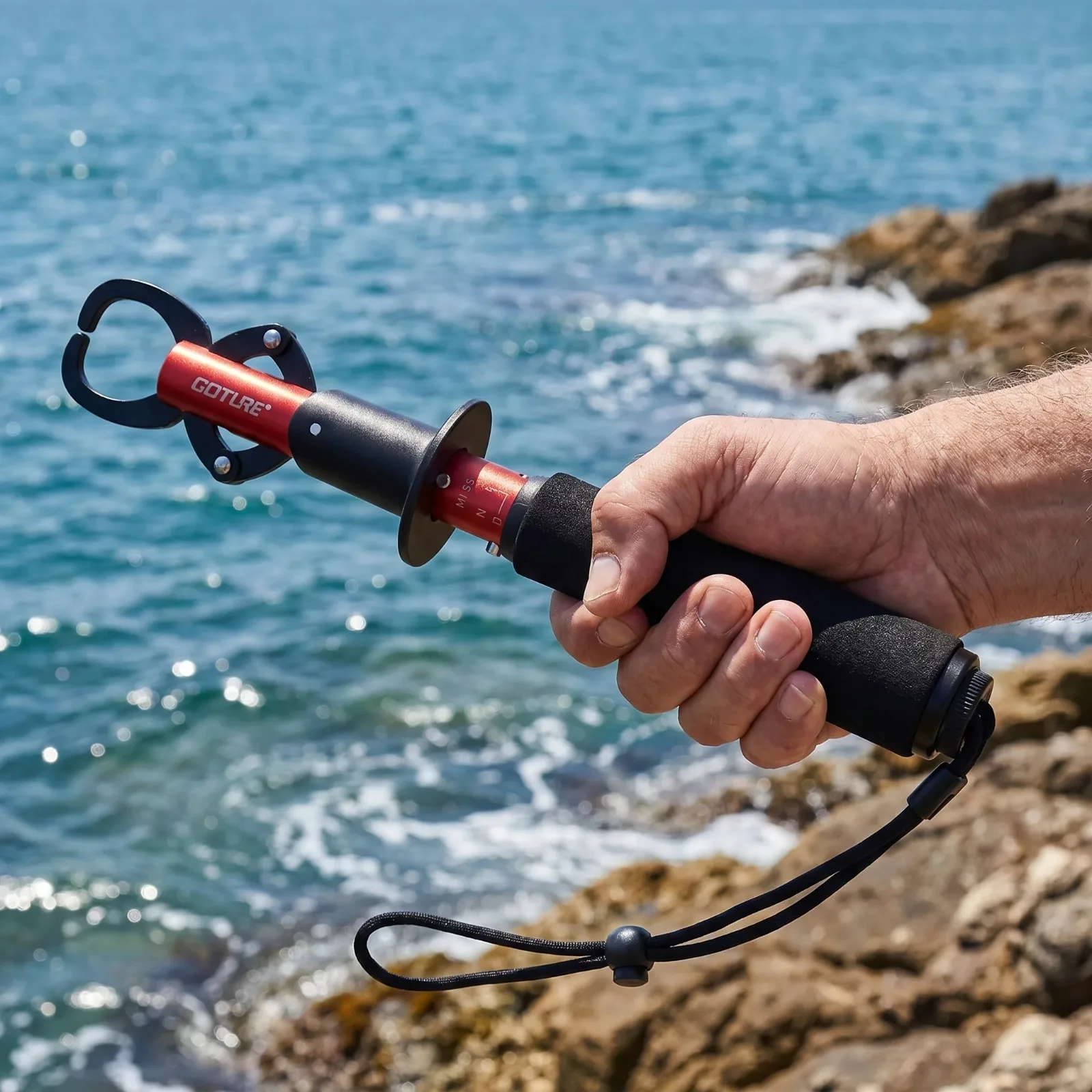 

Goture Portable Fishing Tool Kit Fish Lip Gripper with 20KG Scale + Quick Hook Remover Stainless Steel Safe Unhook Extractor