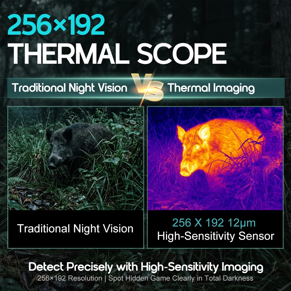 256*192 High Resolution Infrared Thermal Imaging Telescope Multiple Image Modes Crosshairs for Outdoor Observation
