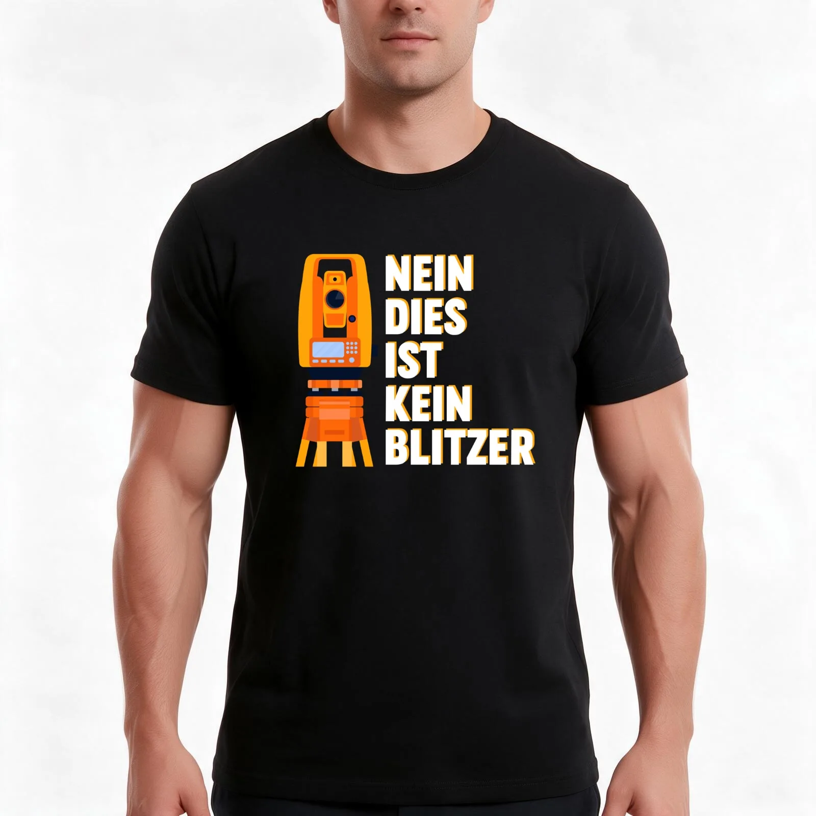 No this is not a speed camera - surveyor measurement T-Shirt, Summer Casual Cotton Tee, Oversized Streetwear Tops, 100% Cotton