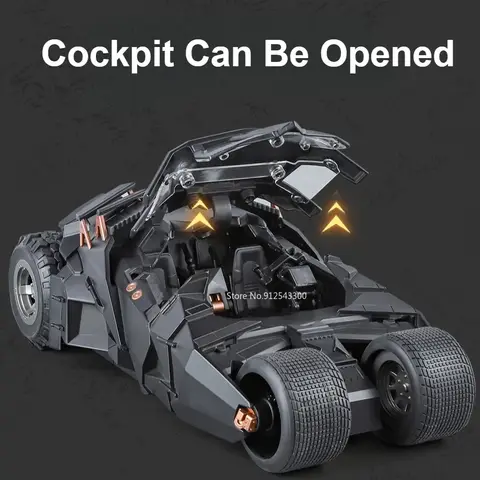 Storskalig 1:18 Batmobile Bilmodell Leksak The Dark Knight Trilogy Ljudljus Glidande Spray Legeringsfordon Modeller Ornament Gåvor 10 best sales 1 styckgjuten lastbil i skala 32 - №10