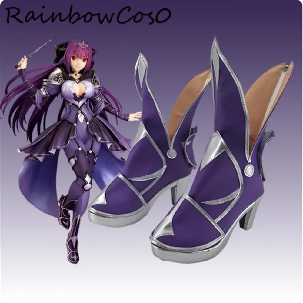 Scathach Skadi Fate/Grand Order FGO Cosplay zapatos botas juego Anime fiesta Halloween RainbowCos0 W5397