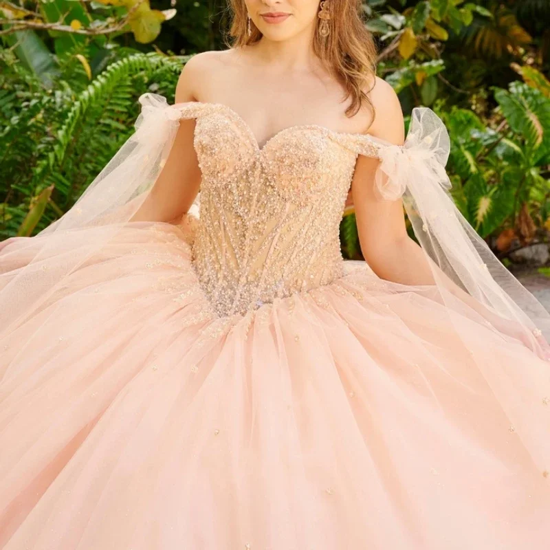 Angelsbride Elegant Ball Gown Quinceanera Dresses Vestidos De 15 Quinceañera Beading Sequined Ballkleider Girl Party Dress