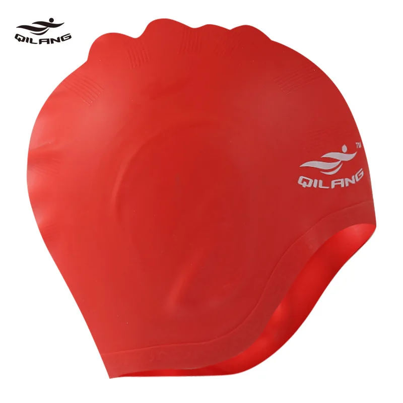 Swimming Cap Waterproof Non-repulsive Adult Men\'s and Women\'s Universal Large Hair Ear Protection Silicone Cap Wholesale