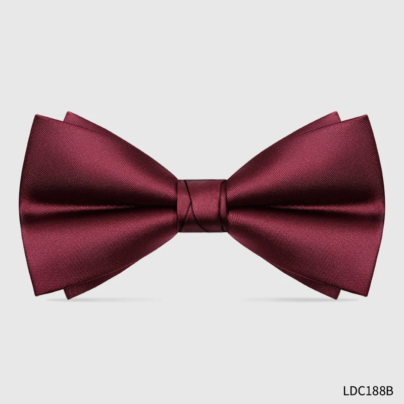 High Quality Navy Black and Burgundy Bow Tie Men's Business Shirts Accessories Fashionable Banquets British College Style Bow