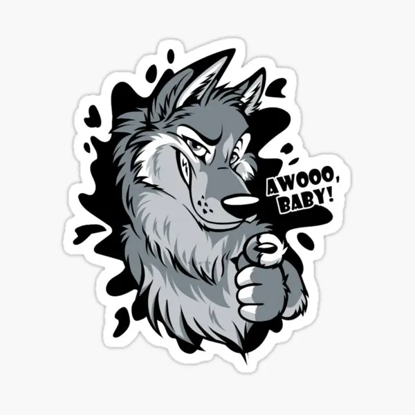 Helluva Boss Anime Furry Wolf Creative Cute Stickers Wall Room Truck Camper Motorcycle Car Off-road Helmet PVC Decal Assecories