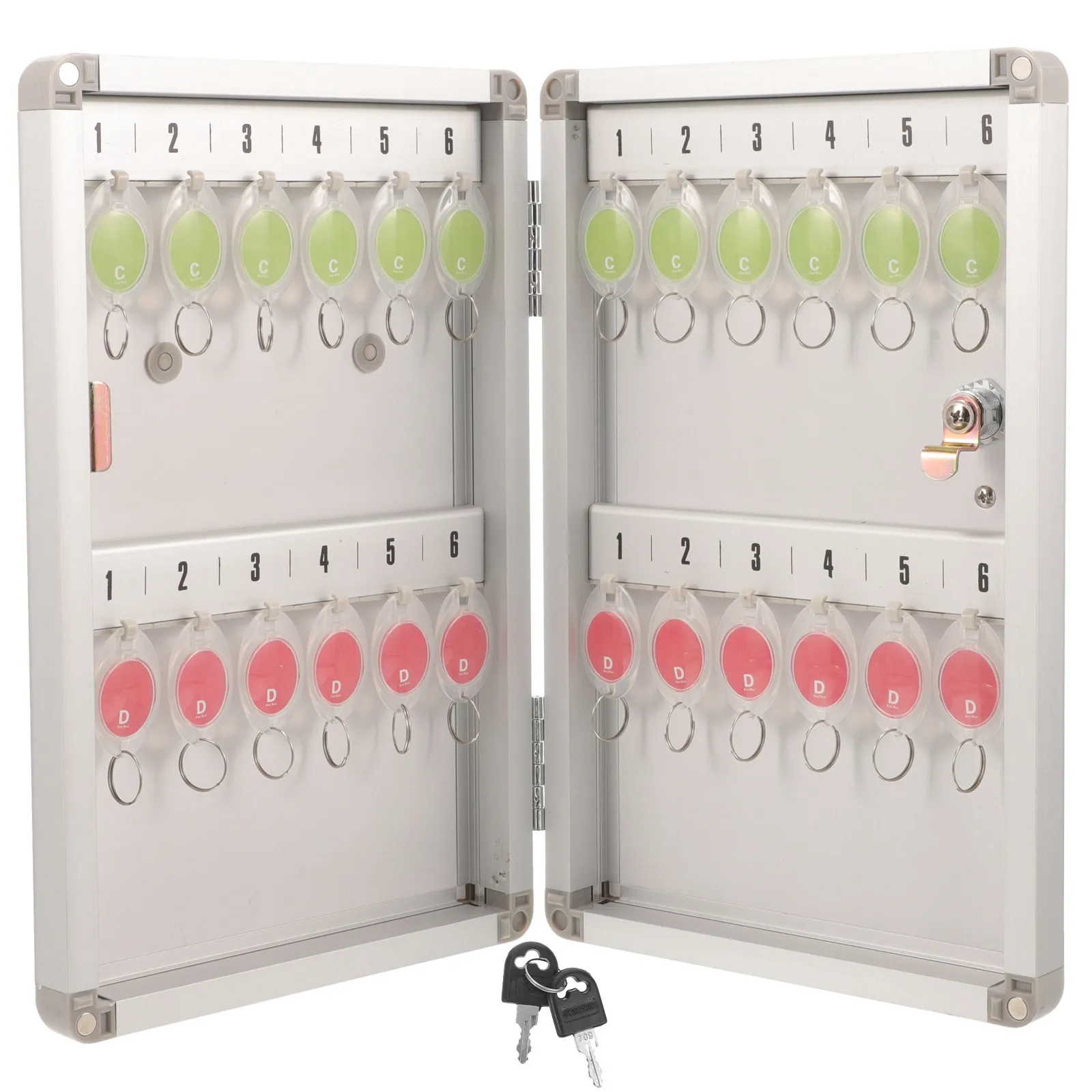 1Set Key Box Wall Mounted Aluminium Alloy Secure Lock Box Large Capacity Key Organizer Cabinet for Home Property Manager