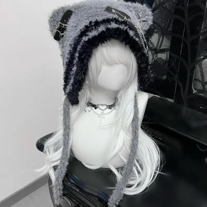 

72xe удобная медвежье плюшевая шляпа Художественная молодежная шляпа изысканная личность шляпа