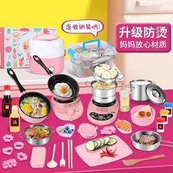 Mini Kitchen Real Cooking Kitchen Utensils Complete Set 5-11 Years Old Girls Play House Cooking Toys Children's Birthday Gift