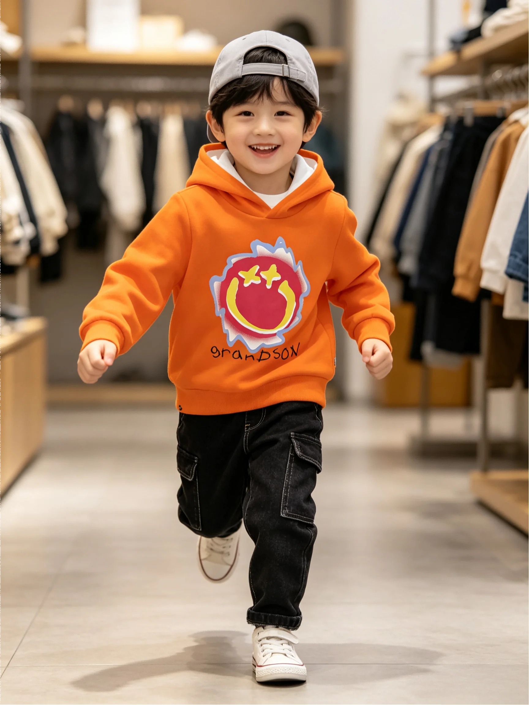 Toddler Hooded Sweatshirt Soft Breathable Kids Hoodie for Boys Girls Casual Daily Wear for Spring Autumn Winter