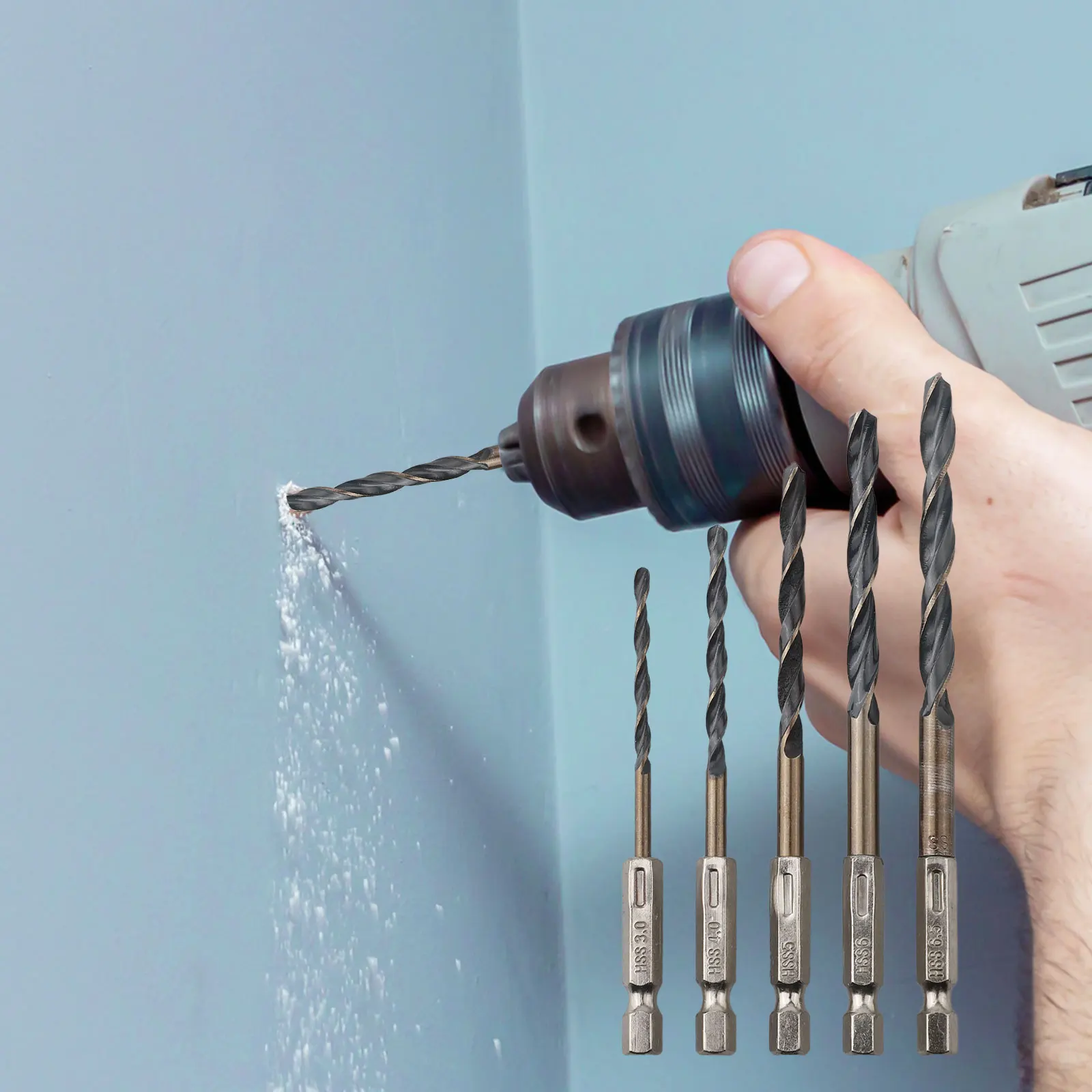 Compatible With Multiple Models Hex Shank Drill Bit Hex Shank Metal Plastic for impact Drills Accurate Positioning