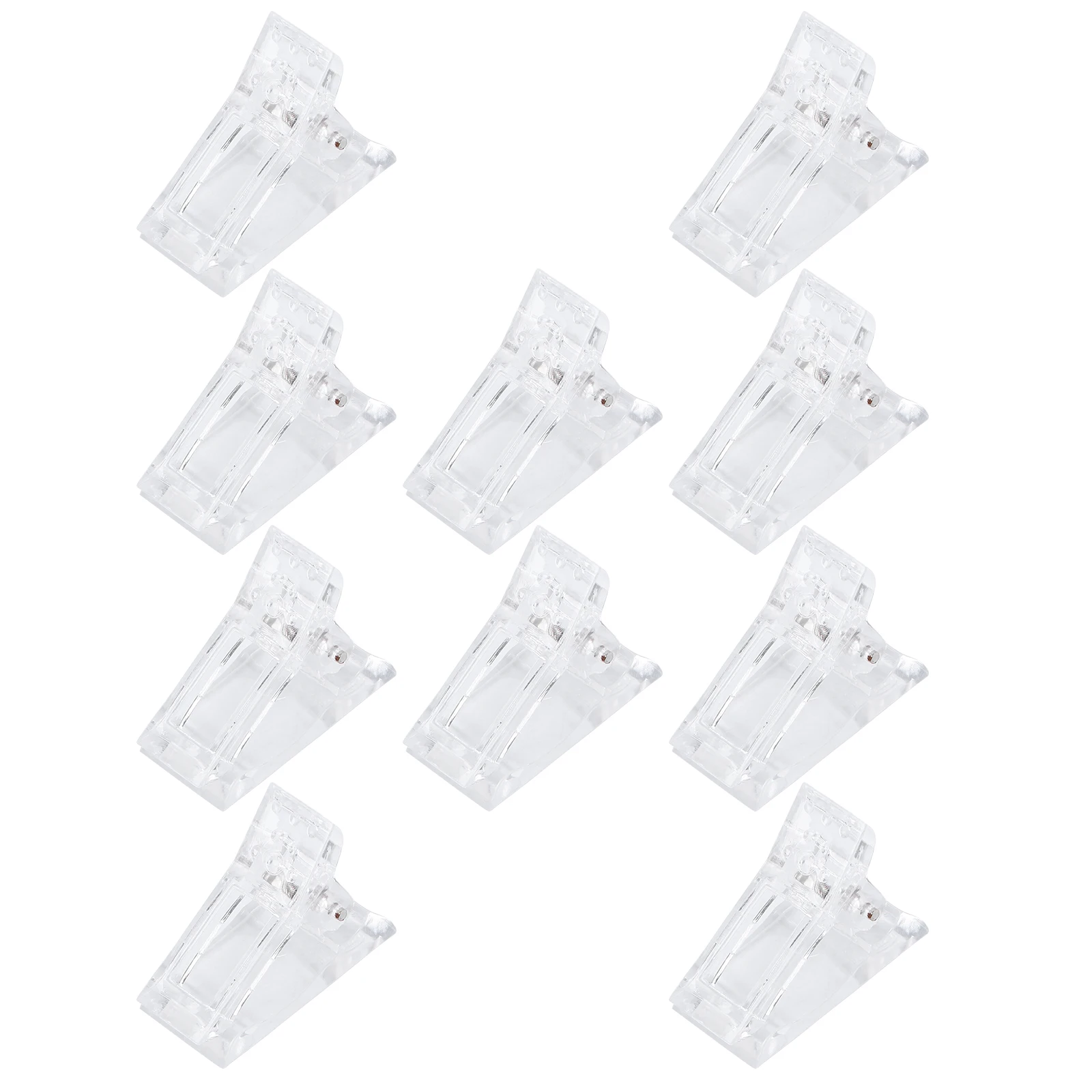 10Pcs Nail Art Fixation Clips Reusable Manicure Shaping Clamps for Polish Uv Gel Removal Lightweight Portable Salon Home Kit