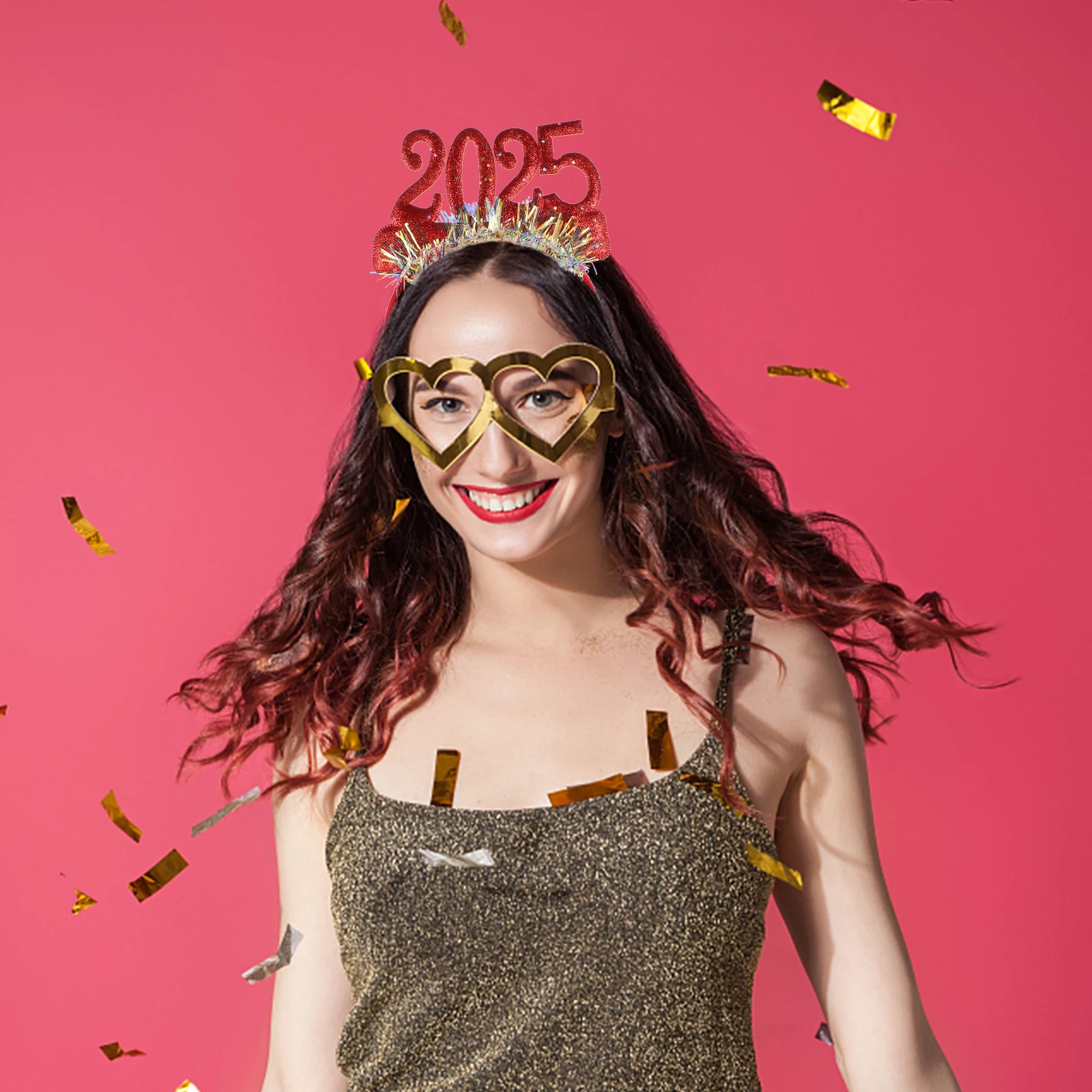

Hair Bands New Year Headband Carnival Headpieces for Women Flash Decoration Red Hairbands Adults Miss