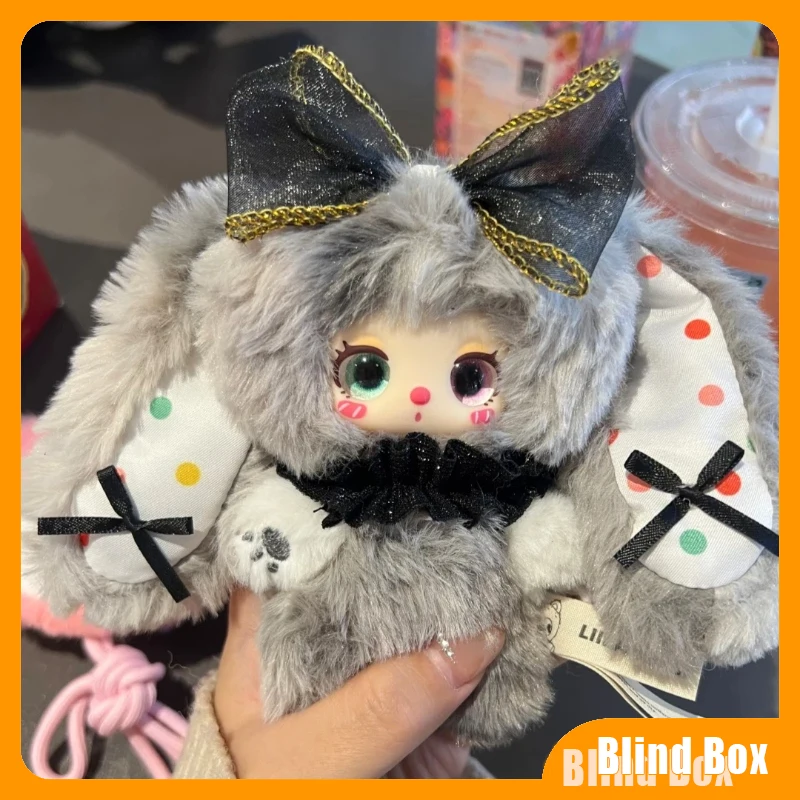 

New Liila Rainbow Candy Rabbit Plush Keychain Blind Box Cute Stuffed Doll Bag Charm Collectible Gift Spring Outing for Girl Gift