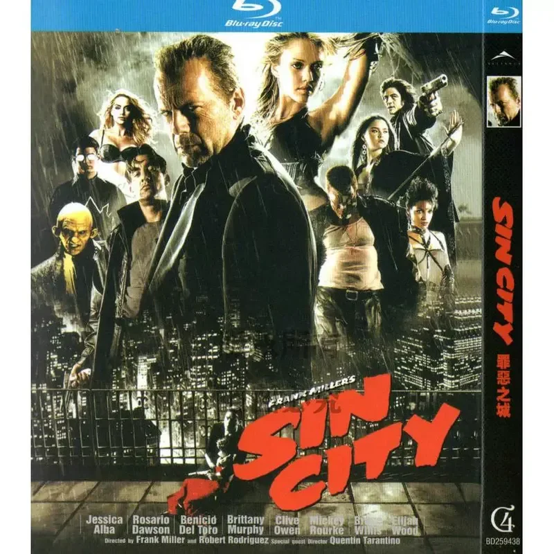 BD Blu-ray American Action Crime Movie Sin City 1 and 2 High Definition 2 Discs