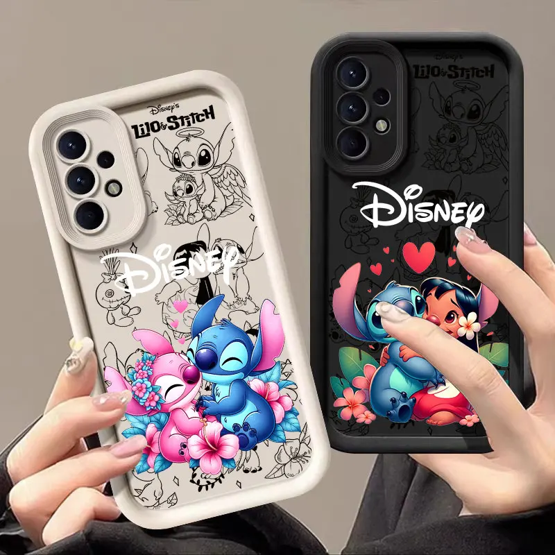Angel And Stitch Koala Disney Case For Samsung Galaxy A57 A56 5G A37 A36 A17 A07 A26 A16 A06 A55 A52 A14 A73 A34 Silicone Cover