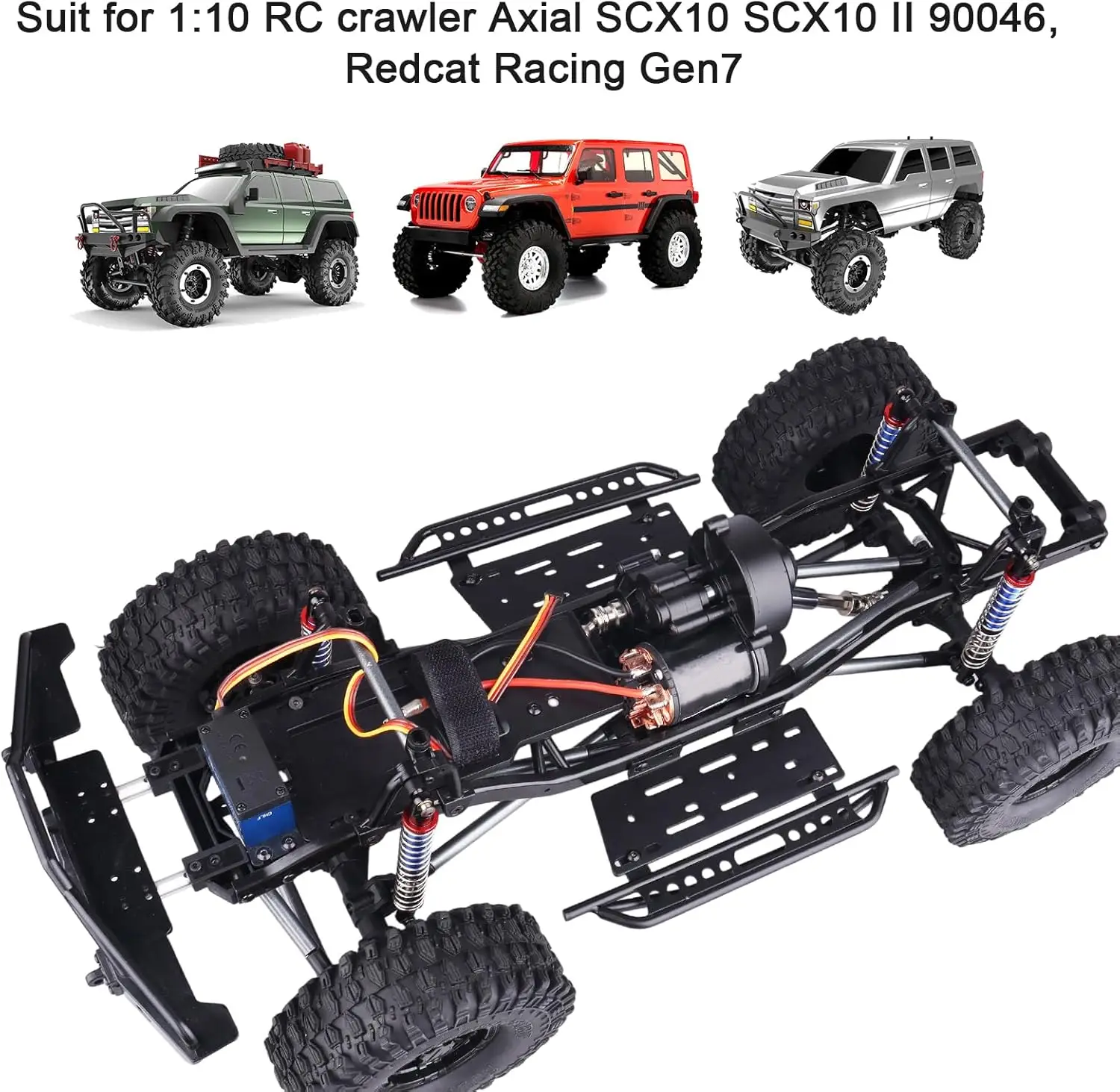 

Боковые подножки (2 шт.) для радиоуправляемых машин, защита от камней для 1:10 RC Track Axial SCX10 SCX10 II 90046