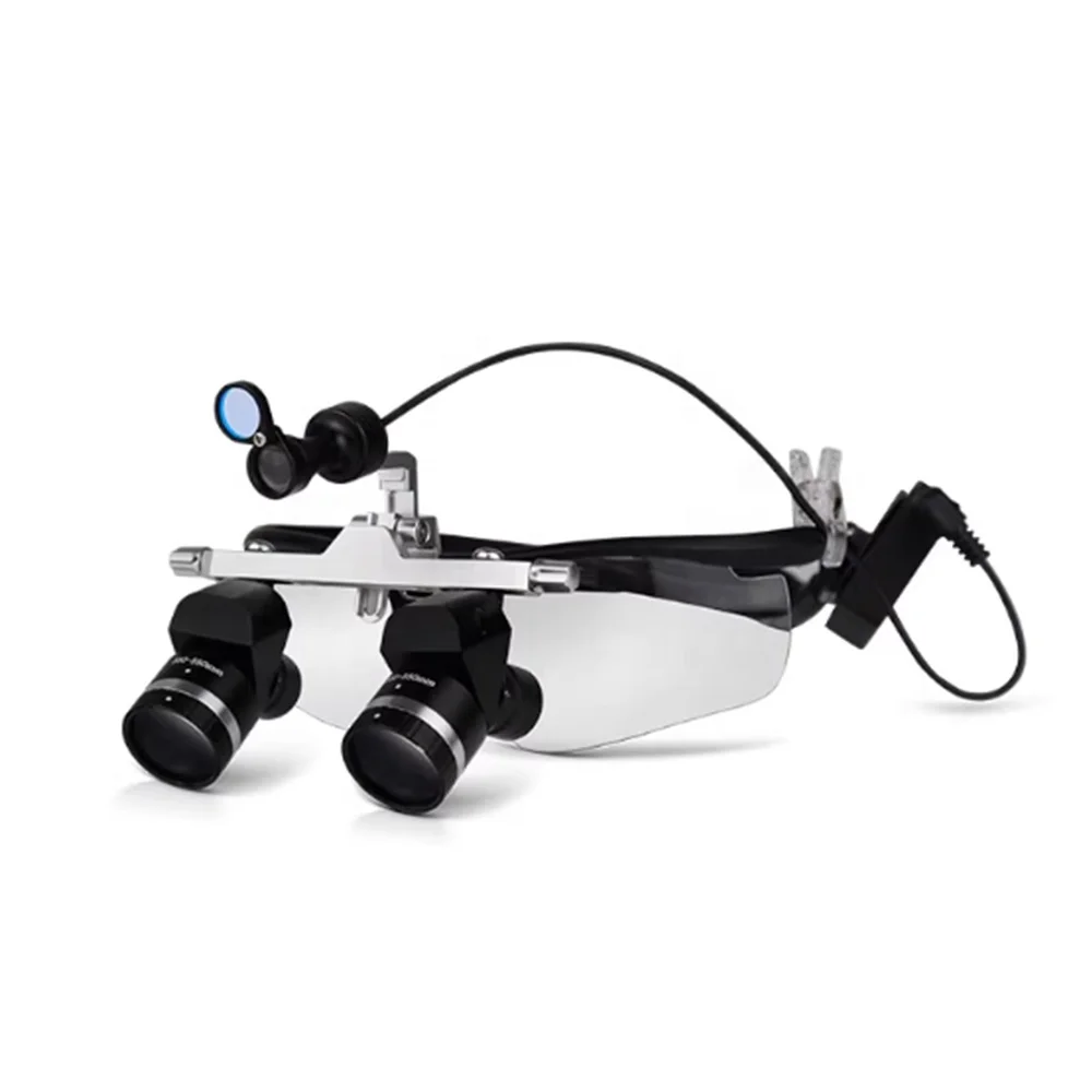 45° Angle Loupes Dentistry Binocular Magnifier Medical Dental Surgical LED Headlight Magnifying Glasses
