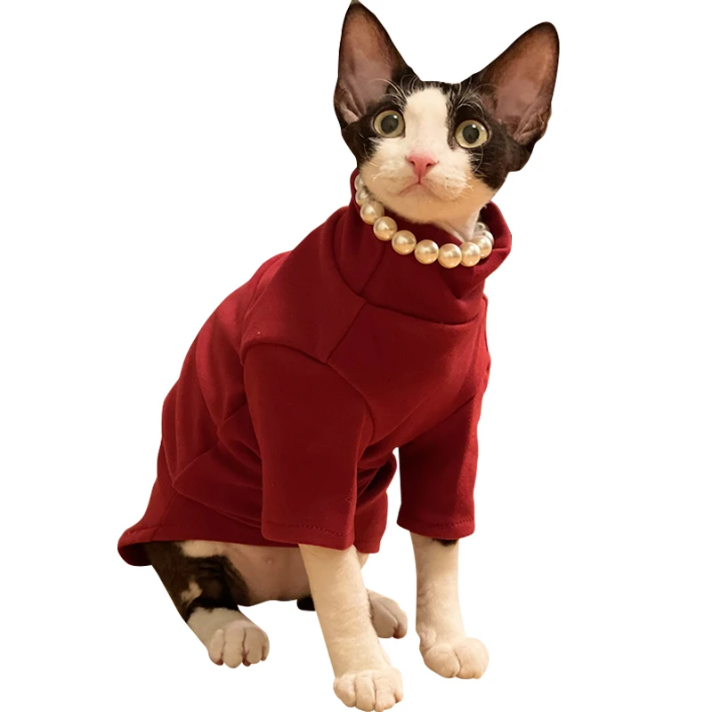 

Hairless Cat Clothes Knitwear Base Shirt Air Conditioning Clothes Devon Rex Clothes Sphinx Clothes Cat Clothes Skin-friendly