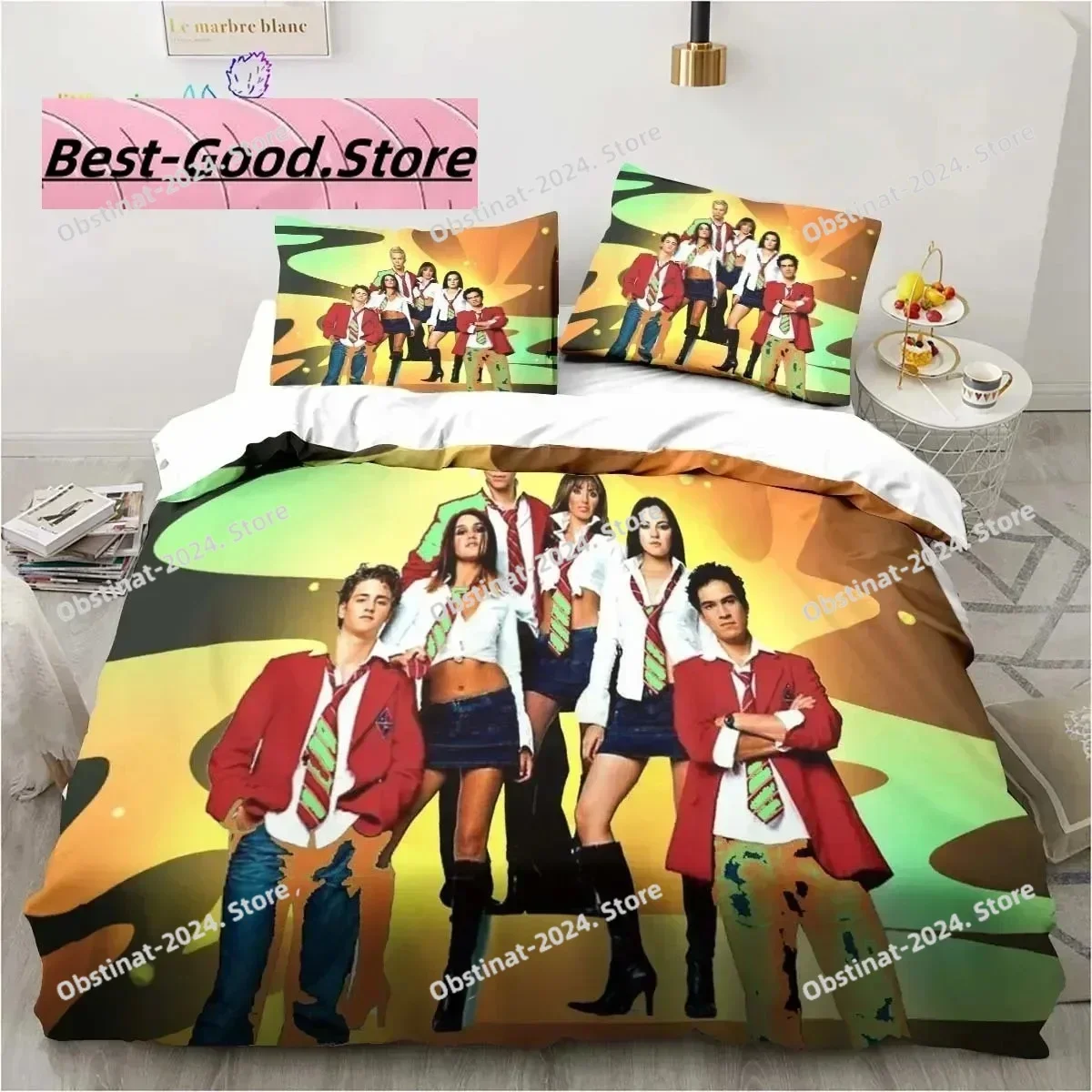 

3D Band RBD Bedding Set Printed single Comforter Quilt Bed Duvet Cover Pillow Case 3 Pieces Set Kids Adult Size Music Lover Gift