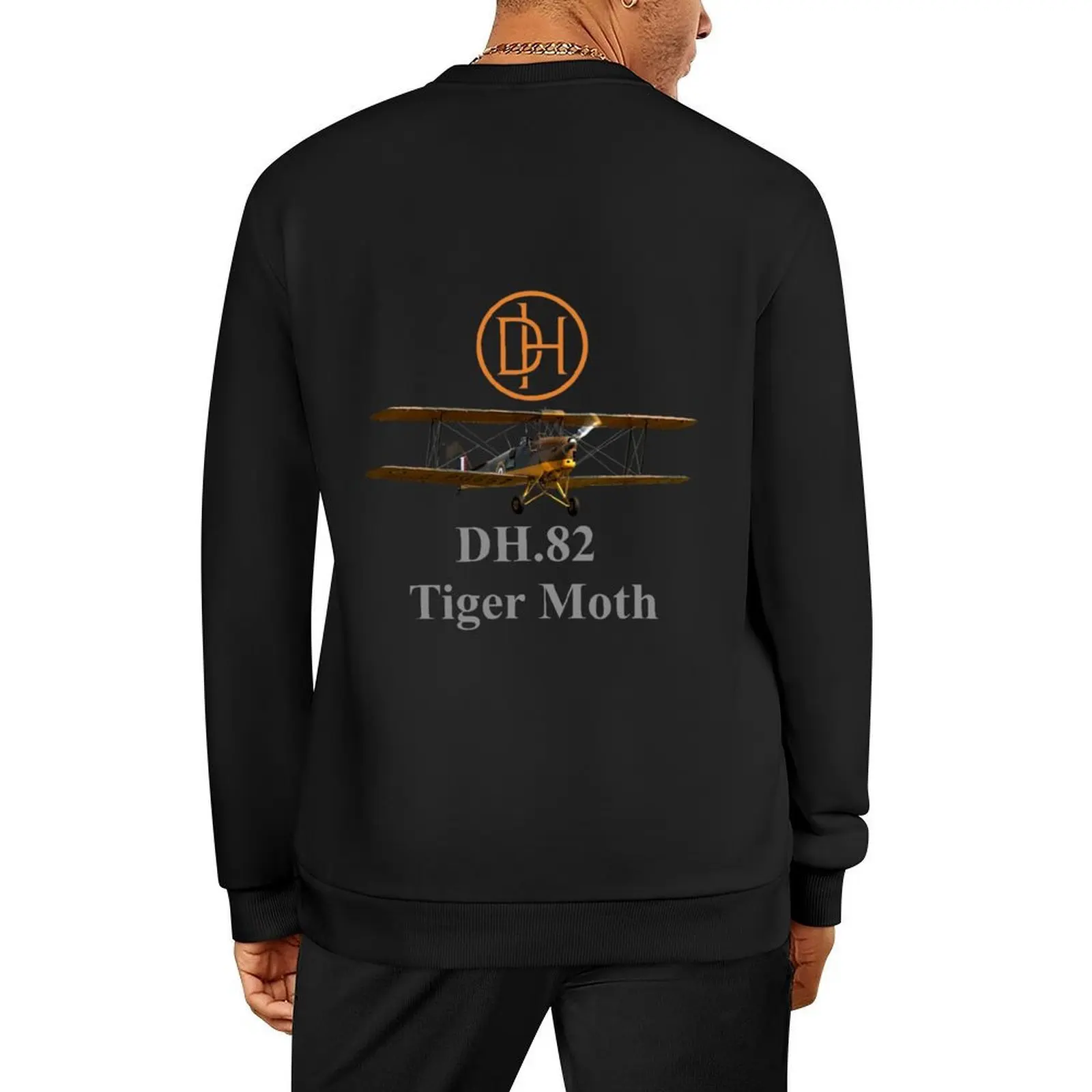 De Havilland DH.82 Tiger Moth Pullover men's winter sweater korean style clothes winter clothes men clothes sweatshirts
