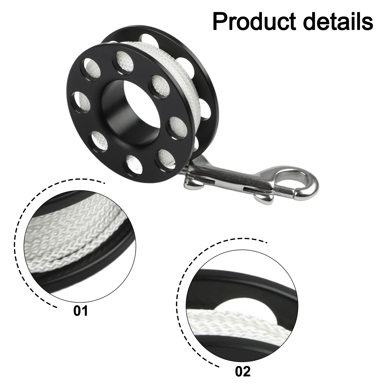 Underwater Line Reel Scuba Diving Reel for versatile Length Diving Reel 15M Diving Spool 30M Scuba Reel 50M Finger Spool
