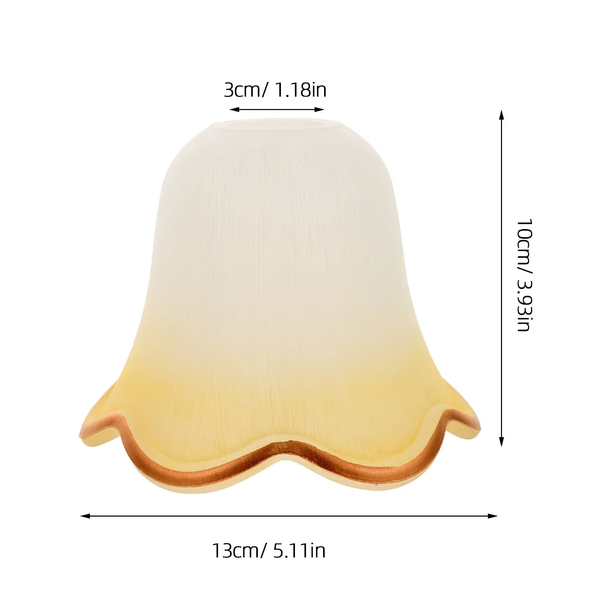 1Pcs Sturdy Glass Lamp Shade European Design Eye-Friendly Light Diffusion Decorative Lamp Cover for Table Floor Bedside Wall