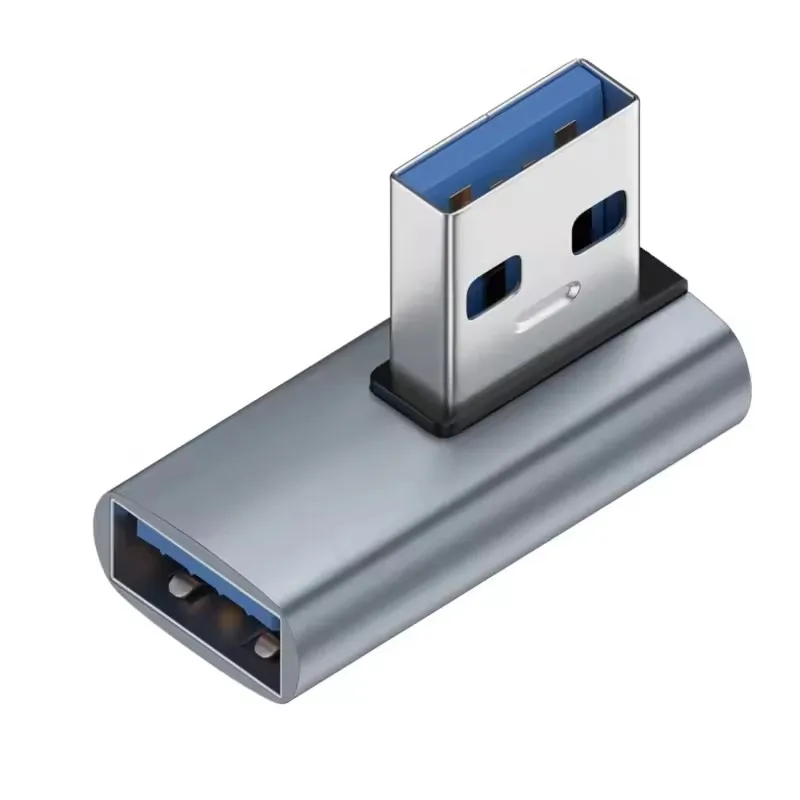 USB 3.0 Stecker auf Buchse rechtwinkliger Verlängerungsadapter 90 Grad USB-Anschluss nach oben Winkeladapter 10 Gbit/s für Laptop-PC-Konverter