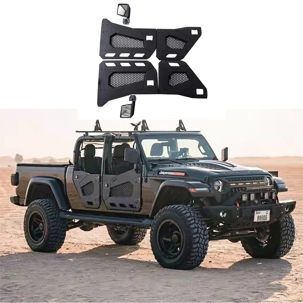 4x4 Off road 2/4 doors tubular door for Jeep wrangler JK JL accessories half door for Jeep gladiator JT