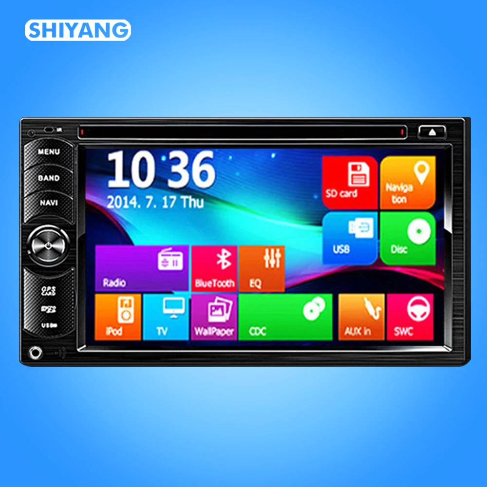 

Shiyang Car Dvd Gps Multimedia Player 2din Mp5 Radio Audio Radio 6.2 Inch Touch Screen Usb / Tf / Bt / Cd Remote Control