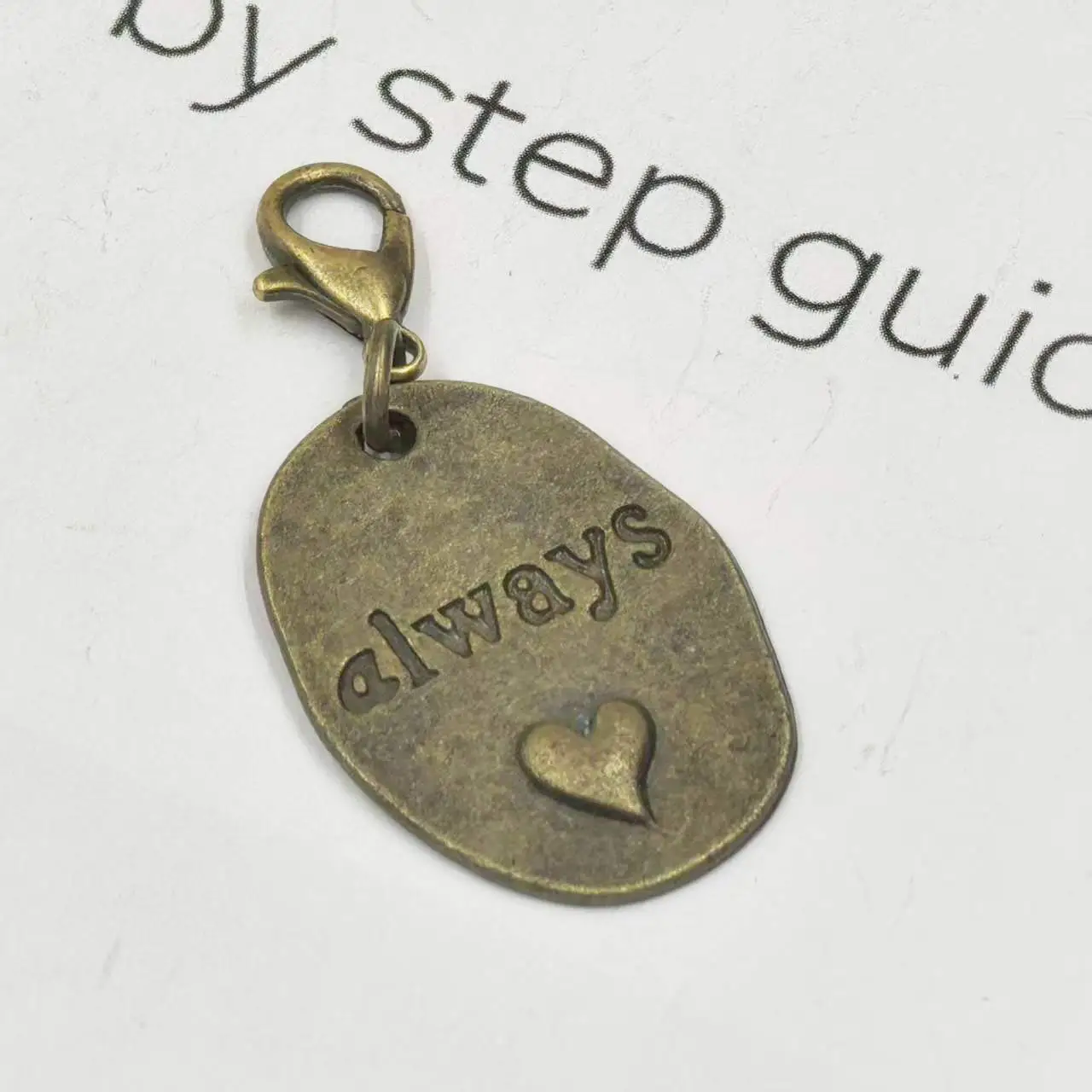 60PCS/lot New Charm Pendants Oval always Love Heart DIY Crafts Jewelry Accessories Creative Handmade Supplies Material Package