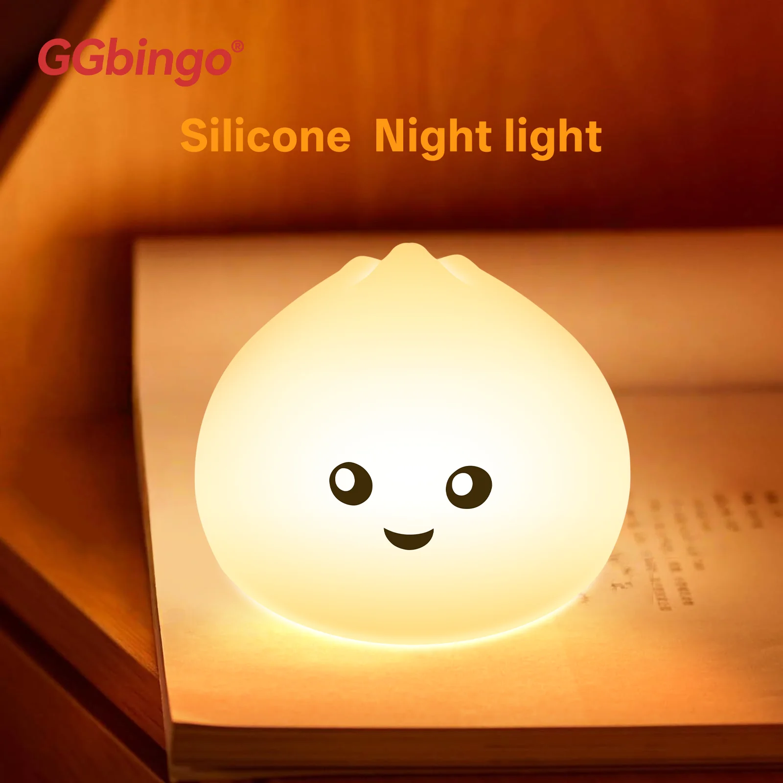 ضوء ليلي على البخار قابل لإعادة الشحن مع توهج ناعم واقي للعين للحضانة