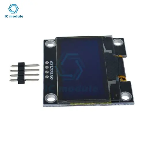 Imagem -04 - Módulo de Exibição Oled para Arduino Placa de Tela Lcd Serial Iic Branco Azul 128x64 12864 1.3 4pin