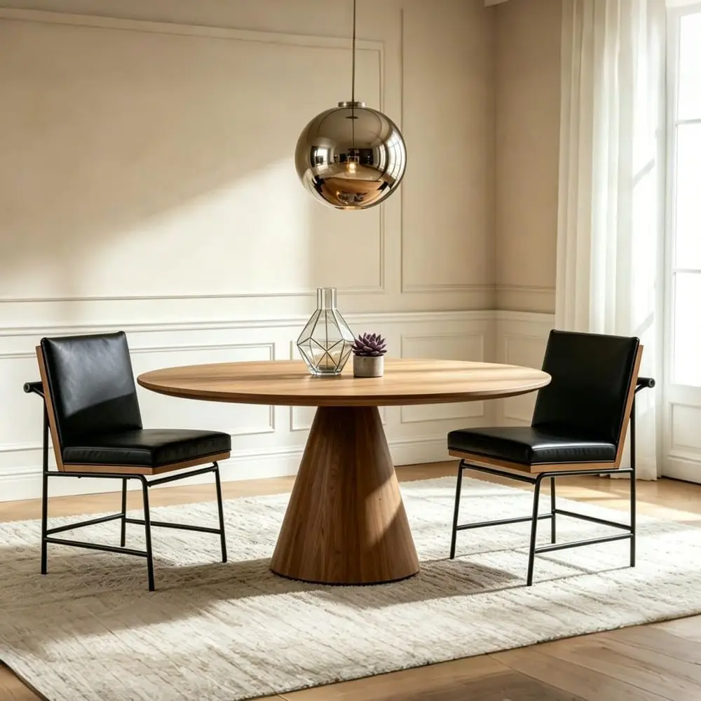 

PU Leather Upholstered Dining Chairs Set of 2 with Backrests, Suitable for Dining Room or Kitchen, Black