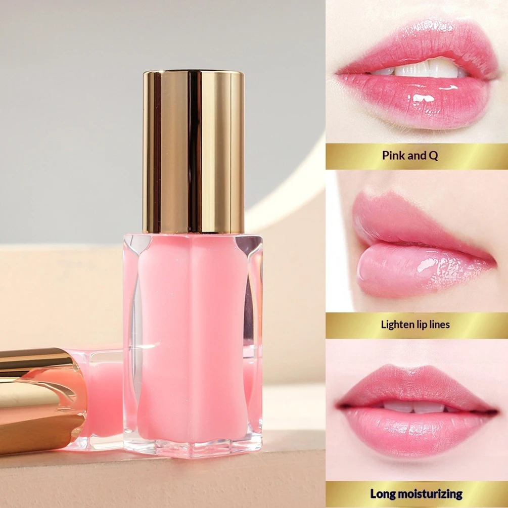 Private Label LIP Essence Vloeibaar Aangepast logo Collageen doordrenkte opvullende rimpelverminderende lippen Serumbalsem Hydraterende make-up