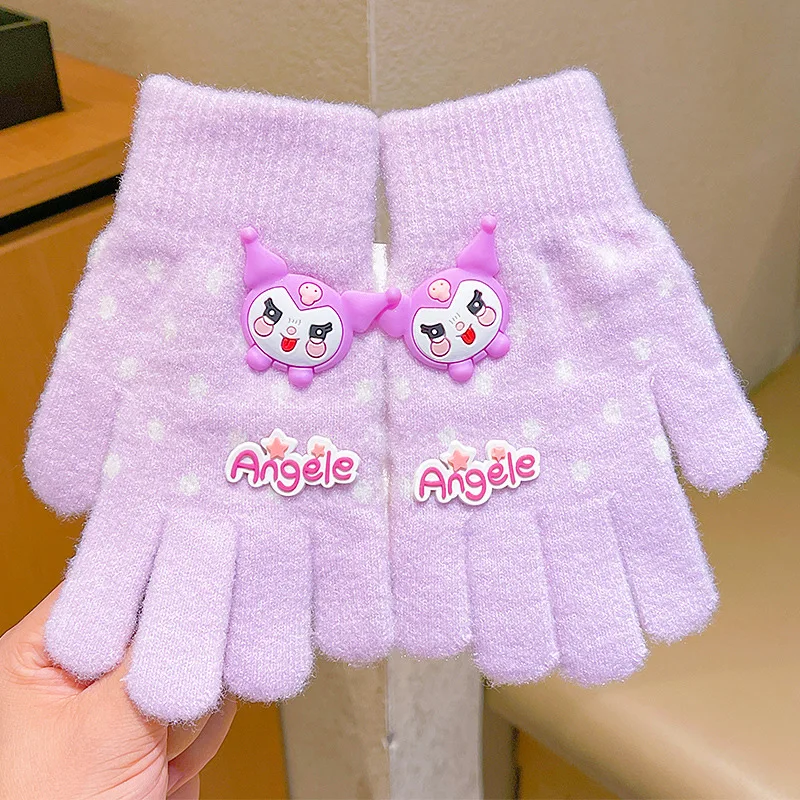 Sanrio Autumn and winter children\'s gloves cute girls baby winter thickened warm cartoon boy gloves