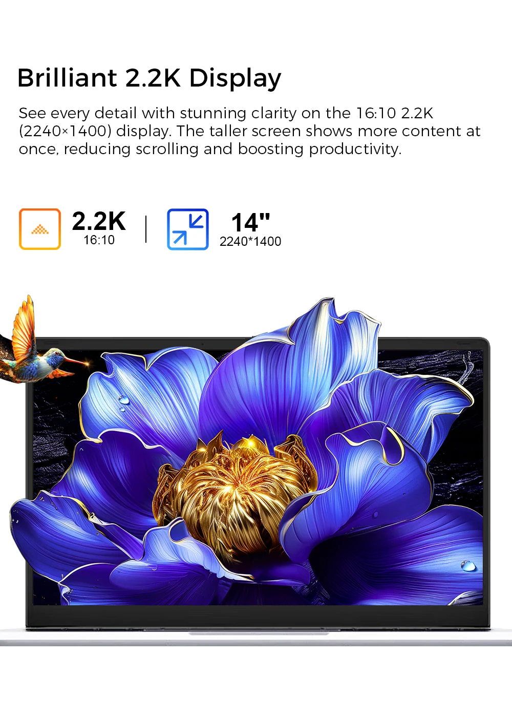 Ninkear S14 Lightweight Laptop 14 Inch 2.2K IPS Display AMD Ryzen 5 6600H 16GB LPDDR5 RAM 512GB SSD Windows 11 WiFi 6 Fingerprint Reader Backlit Keyboard for Business Home Office Study and Everyday Multitasking