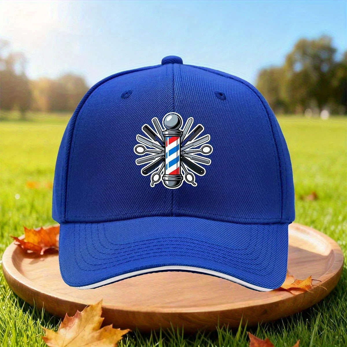 Barber Pole Tools Baseball Cap Stylish Unisex Polyester Adjustable Curved Brim Hat